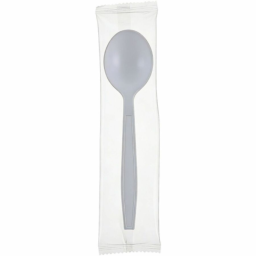 Genuine Joe Heavy-Weight Polypropylene Cutlery - Cutlery Set - Soup Spoon - Fork - Food, Cafeteria - Disposable - Polypr