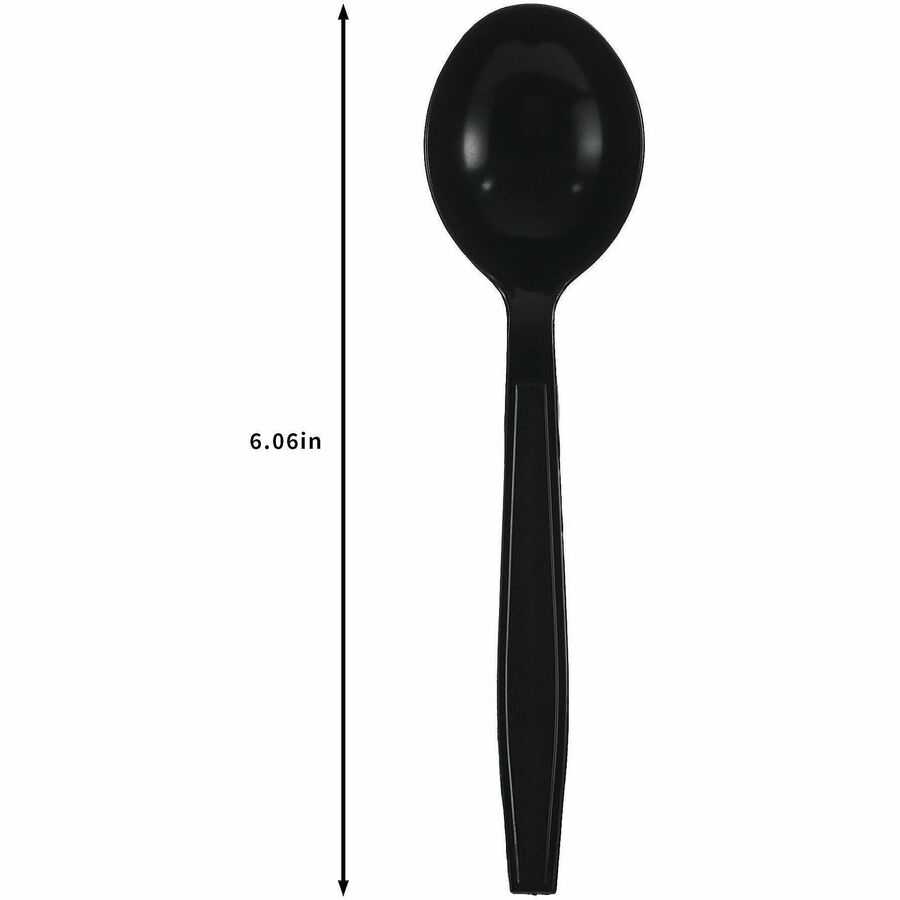 Genuine Joe Heavy-Weight Polypropylene Cutlery - Cutlery Set - Soup Spoon - Fork - Food, Cafeteria - Disposable - Polypr
