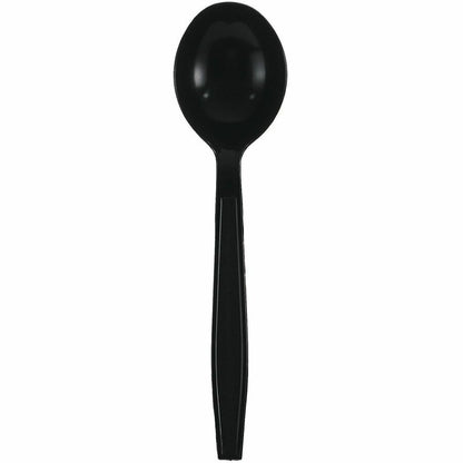 Genuine Joe Heavy-Weight Polypropylene Cutlery - Cutlery Set - Soup Spoon - Fork - Food, Cafeteria - Disposable - Polypr