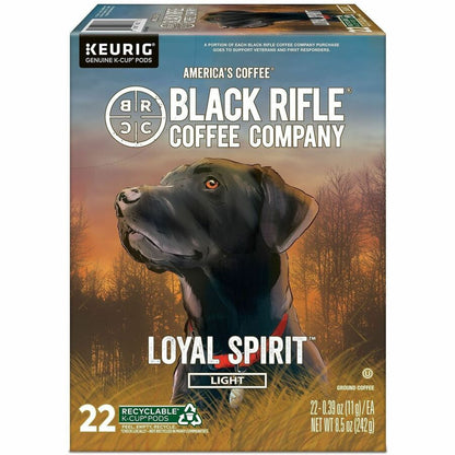 Black Rifle K-Cup, Pod Loyal Spirit Coffee - Compatible with Keurig Brewer - Light - K-Cup, Pod - Loyal Spirit - 22 Boxe