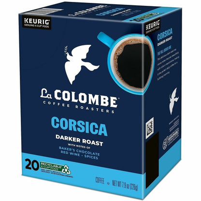 La Colombe K-Cup Corsica Coffee - Compatible with Keurig Brewer - Dark/Bold - K-Cup - Corsica - Kosher - 20/Box - 20 / B