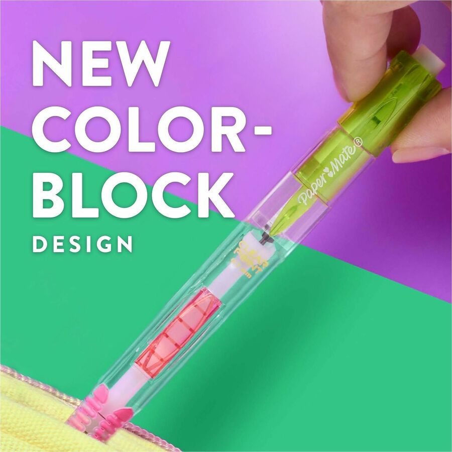 Paper Mate Clearpoint #2 Mechanical Pencils - 0.7 mm Lead - HB/#2 - Color Block Barrel - 6 / Pack