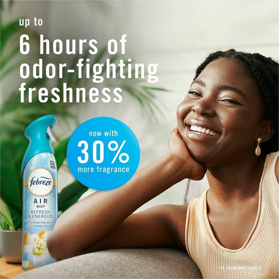 Febreze Air Mist Air Freshener Spray - Spray - 8.1 fl oz (0.3 quart) - Refresh & Energize - Odor Neutralizer, Long Lasti