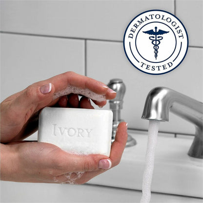 Ivory Bar Soap - Original Scent - 3.17 oz - Dirt Remover - Skin - White - Paraben-free, Phthalate-free, Perfumed - 24 / 