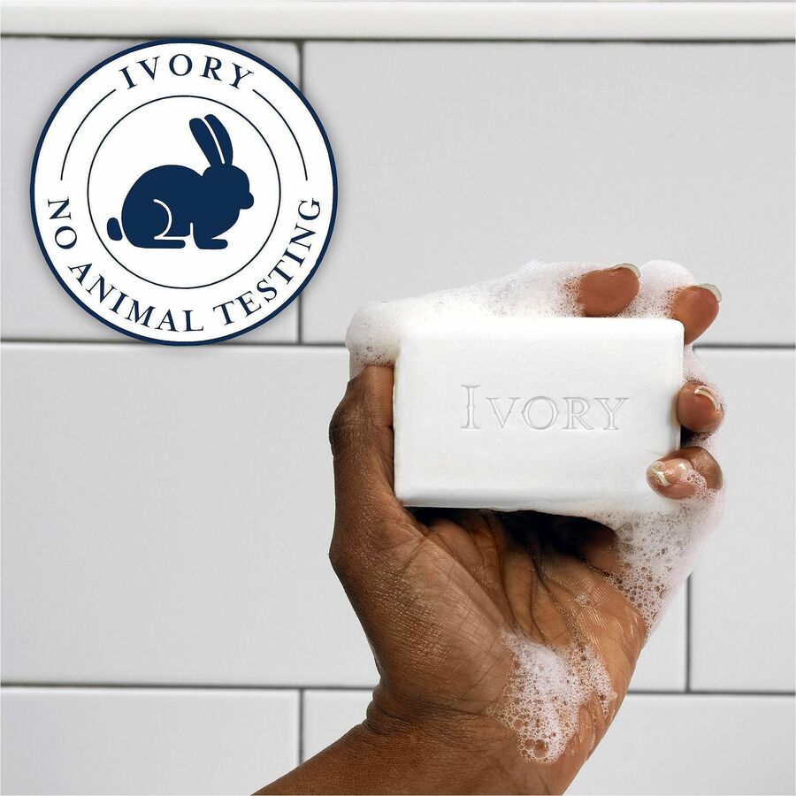 Ivory Bar Soap - Original Scent - 3.17 oz - Dirt Remover - Skin - White - Paraben-free, Phthalate-free, Perfumed - 24 / 