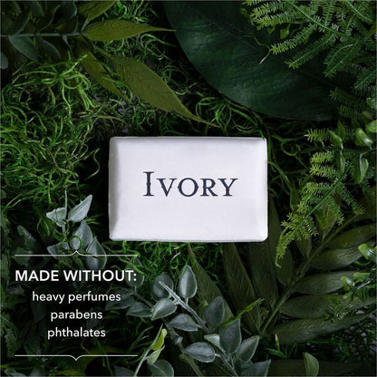 Ivory Bar Soap - Original Scent - 3.17 oz - Dirt Remover - Skin - White - Paraben-free, Phthalate-free, Perfumed - 24 / 