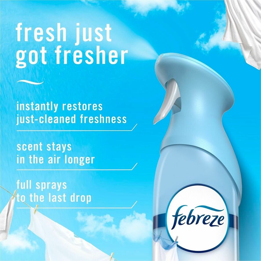 Febreze Air Mist Air Freshener Spray - Spray - 8.1 fl oz (0.3 quart) - Linen & Sky - Odor Neutralizer, Long Lasting - 2/