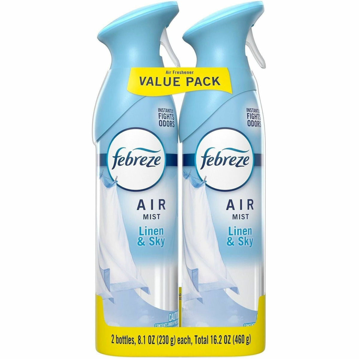 Febreze Air Mist Air Freshener Spray - Spray - 8.1 fl oz (0.3 quart) - Linen & Sky - Odor Neutralizer, Long Lasting - 2/