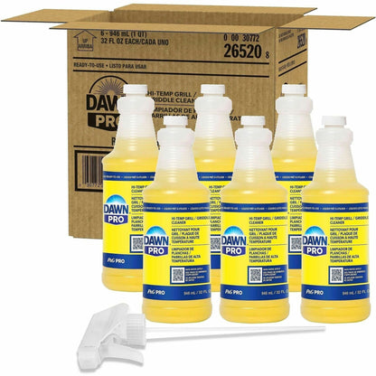 Dawn Pro Hi-Temp Grill Cleaner - For Grill, Kitchen, Commercial - 1 quart - Non-corrosive - Yellow - 6 / Carton