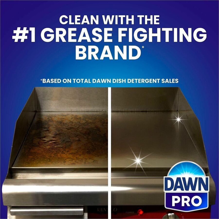 Dawn Pro Hi-Temp Grill Cleaner - For Grill, Kitchen, Commercial - 1 quart - Non-corrosive - Yellow - 6 / Carton