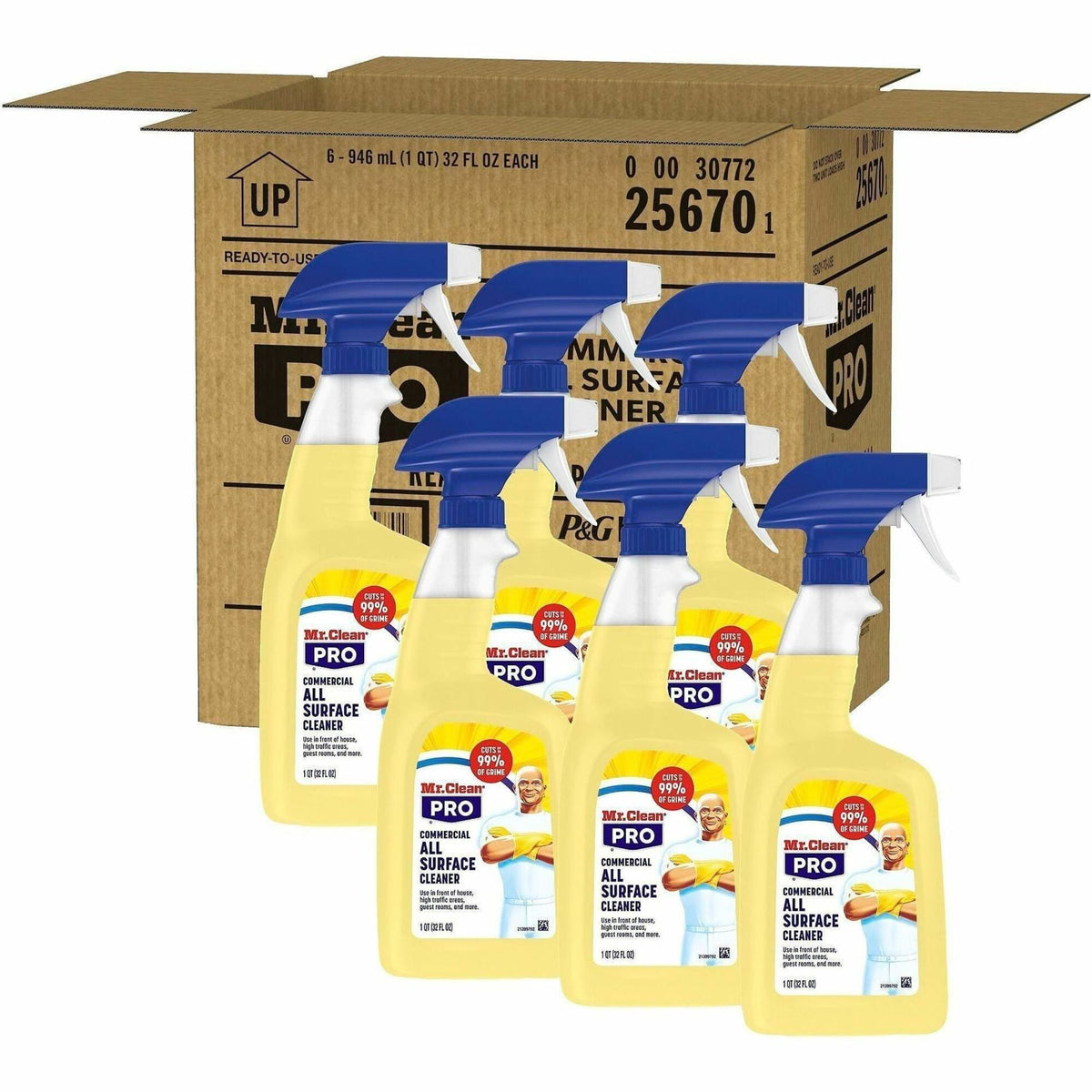 Mr. Clean PRO All-Surface Cleaner - For Multi Surface, Multipurpose - Ready-To-Use - Liquid - 32 fl oz (1 quart) - 6 / C