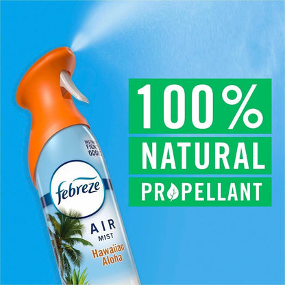 Febreze Air Mist Air Freshener Spray - Spray - 8.1 fl oz (0.3 quart) - Hawaiian Aloha - Odor Neutralizer, Long Lasting -
