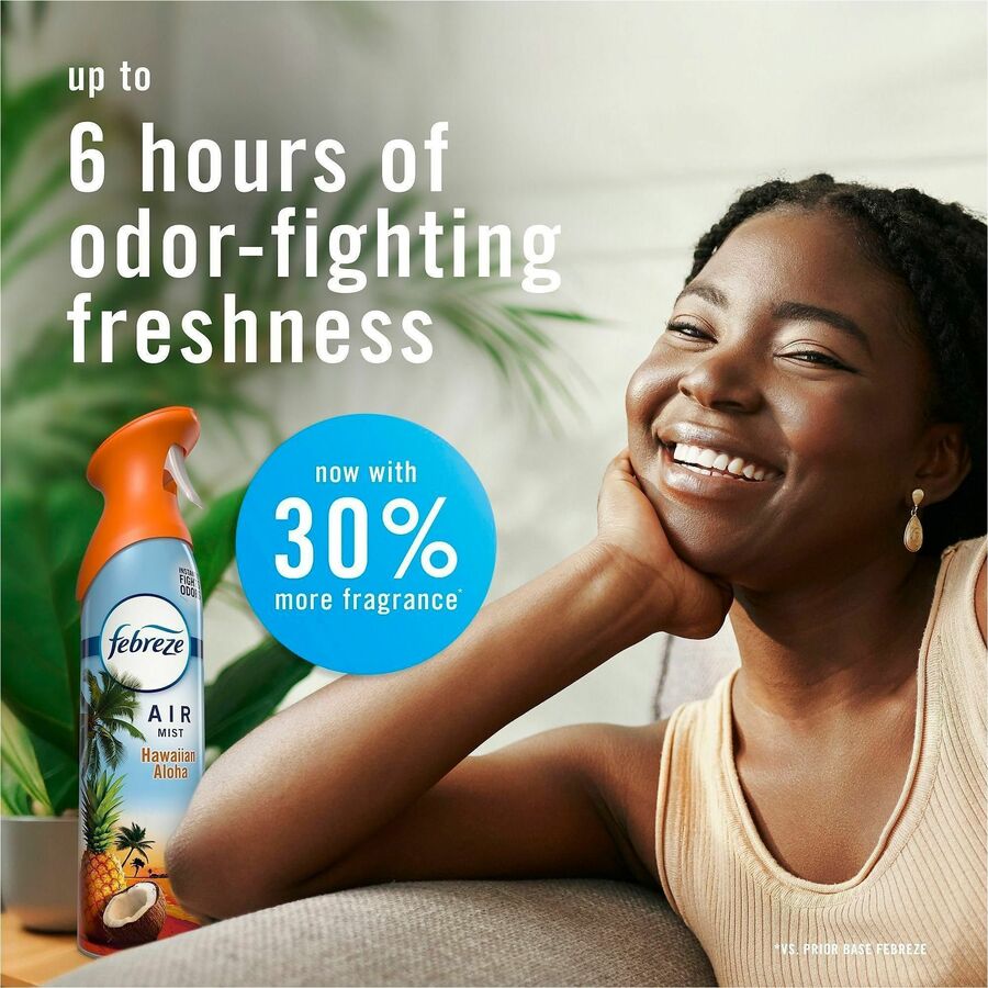 Febreze Air Mist Air Freshener Spray - Spray - 8.1 fl oz (0.3 quart) - Hawaiian Aloha - Odor Neutralizer, Long Lasting -