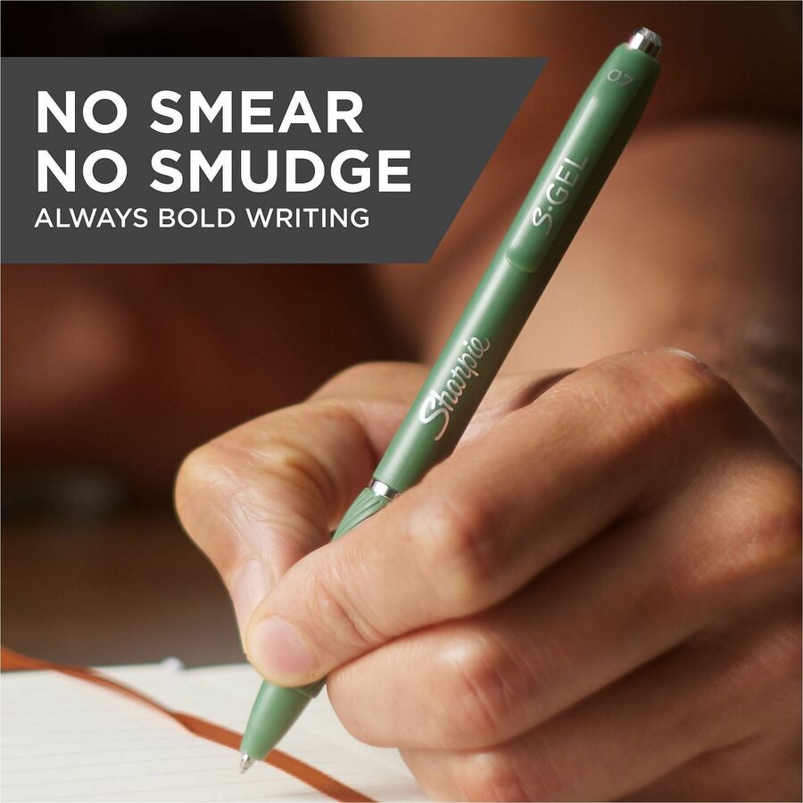 Sharpie S-Gel Pens - 0.7 mm Pen Point - Black Ink - Gel-based - Writing, Home, School, Office - 12 / Dozen