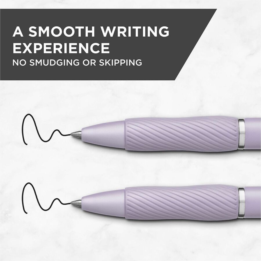 Sharpie S-Gel Pens - 0.7 mm Pen Point - Black Ink - Gel-based - Icy Violet Barrel - Writing, Home, School, Office - 12 /
