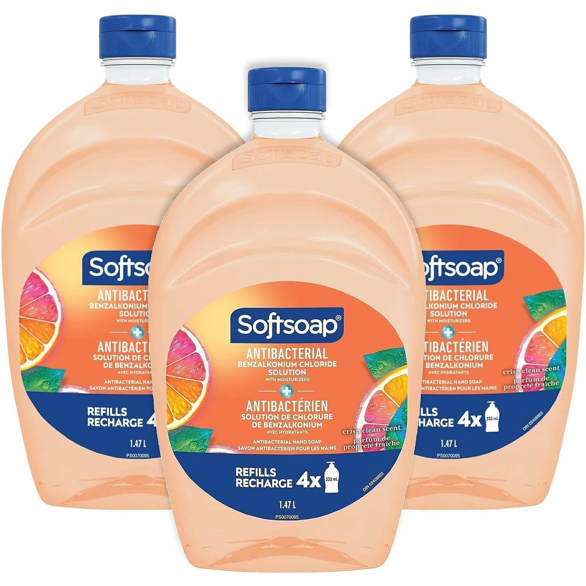 Softsoap Antibacterial Soap Pump - Crisp Clean Scent - 1.56 quart - Bacteria Remover - Hand, Skin - Moisturizing - Antib