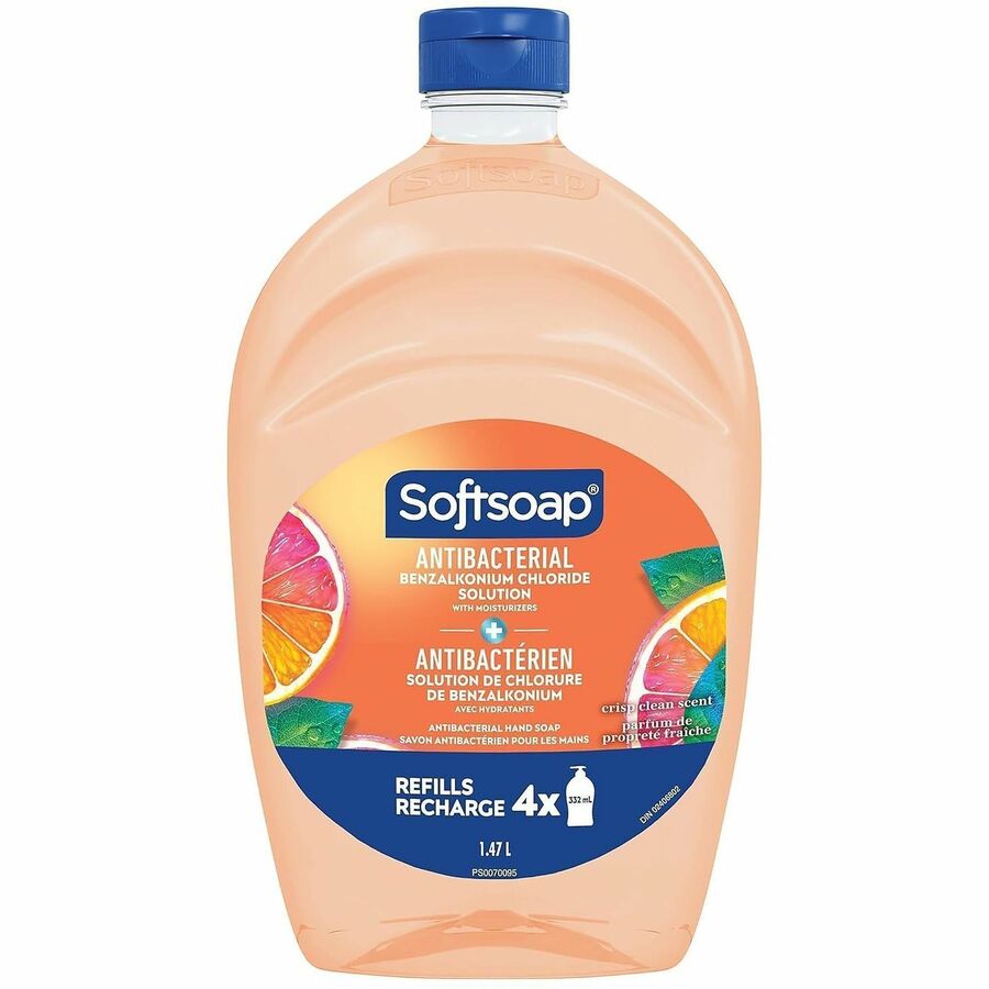 Softsoap Antibacterial Soap Pump - Crisp Clean Scent - 1.56 quart - Bacteria Remover - Hand, Skin - Moisturizing - Antib