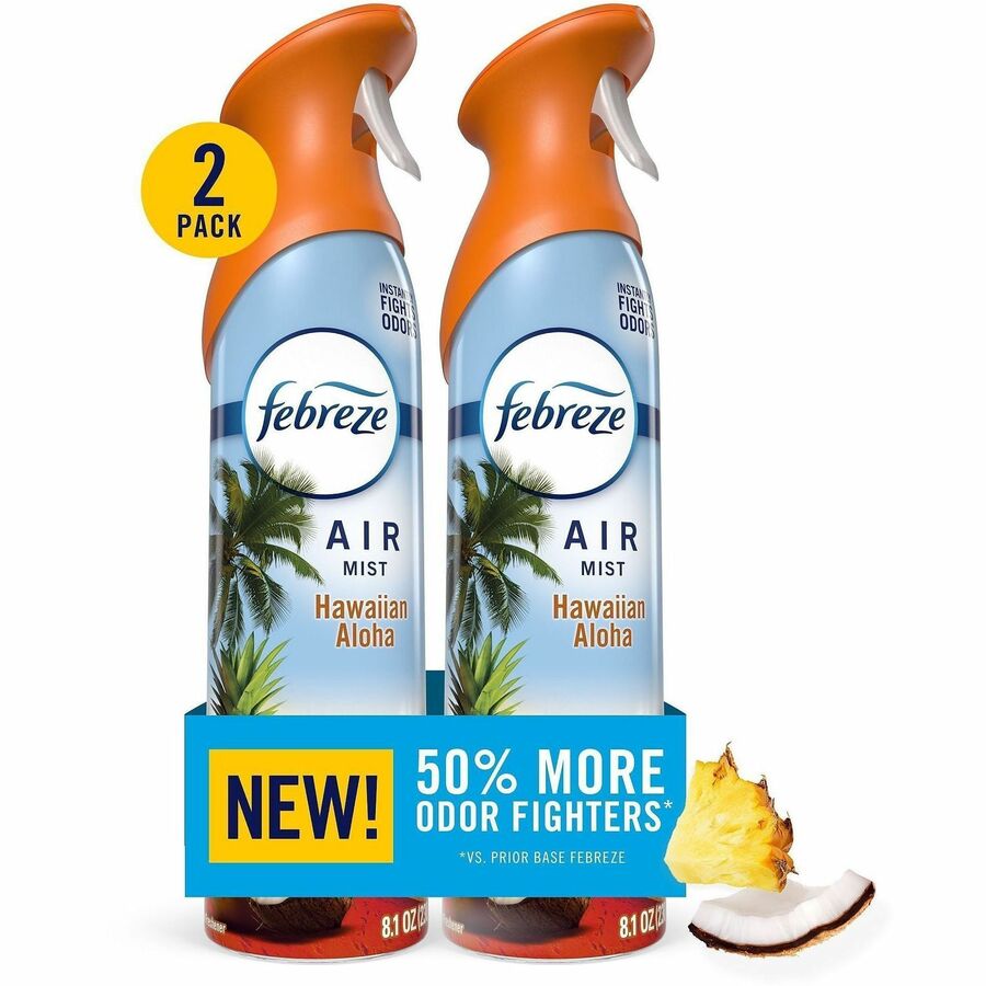 Febreze Air Mist Air Freshener Spray - Spray - 8.1 fl oz (0.3 quart) - Hawaiian Aloha - Odor Neutralizer, Long Lasting -
