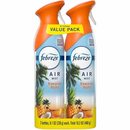 Febreze Air Mist Air Freshener Spray - Spray - 8.1 fl oz (0.3 quart) - Hawaiian Aloha - Odor Neutralizer, Long Lasting -