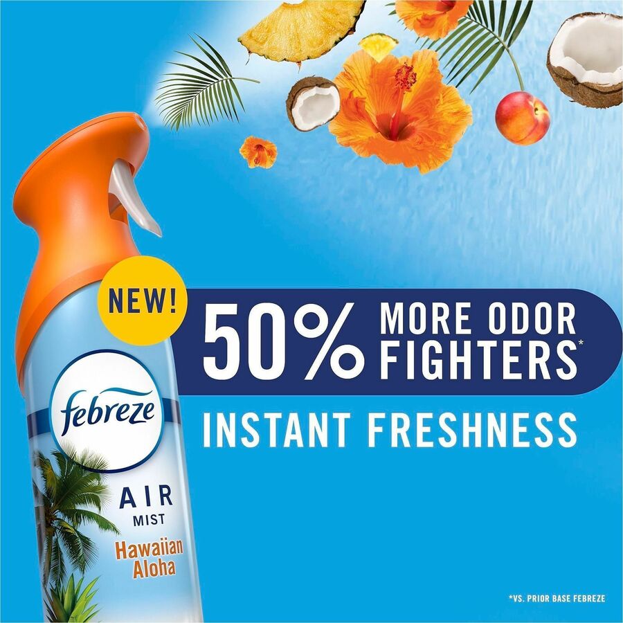 Febreze Air Mist Air Freshener Spray - Spray - 8.1 fl oz (0.3 quart) - Hawaiian Aloha - Odor Neutralizer, Long Lasting -