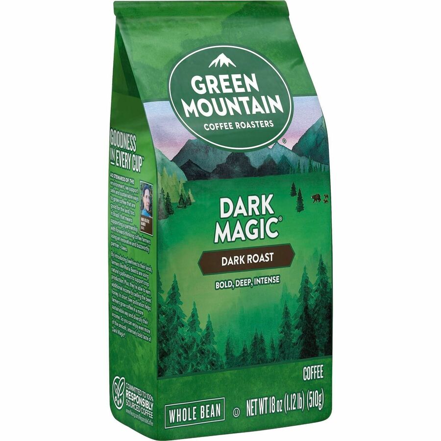 Green Mountain Coffee Whole Bean Dark Magic Coffee - Dark - Whole Bean - Dark Magic - Kosher - 6 / Carton