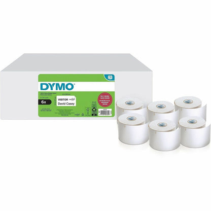 Dymo Multipurpose White Medium Labels - - DiameterRoll - Direct Thermal - White - 250 / Roll - 1500 Total Label(s) - For