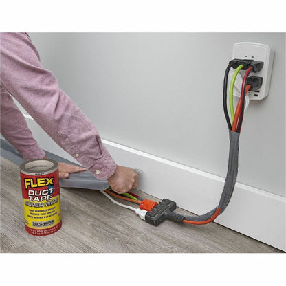 FLEX SEAL Super Wide Duct Tape - 20 ft Length x 7.50" Width - Gray - Rubber Adhesive - Water Resistant, Weather Resistan