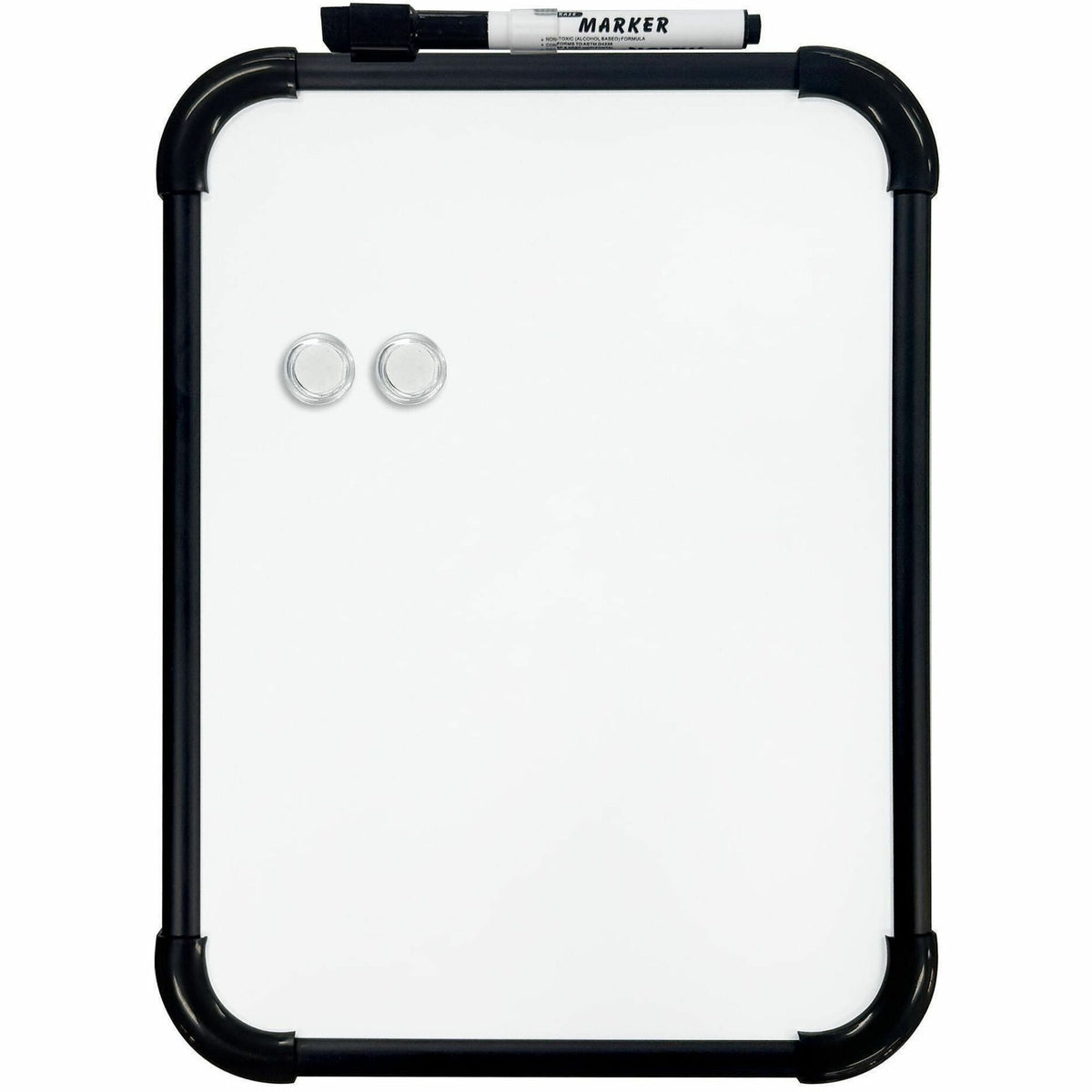 Lorell Magnetic Dry-Erase Board - 11" (0.9 ft) Width x 8.5" (0.7 ft) Height - White Surface - Aluminum Frame - Magnetic 