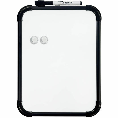 Lorell Magnetic Dry-Erase Board - 11" (0.9 ft) Width x 8.5" (0.7 ft) Height - White Surface - Aluminum Frame - Magnetic 