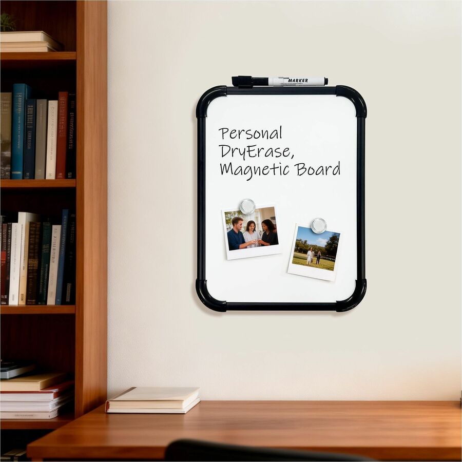 Lorell Magnetic Dry-Erase Board - 11" (0.9 ft) Width x 8.5" (0.7 ft) Height - White Surface - Aluminum Frame - Magnetic 