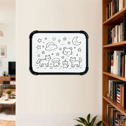 Lorell Magnetic Dry-Erase Board - 11" (0.9 ft) Width x 8.5" (0.7 ft) Height - White Surface - Aluminum Frame - Magnetic 