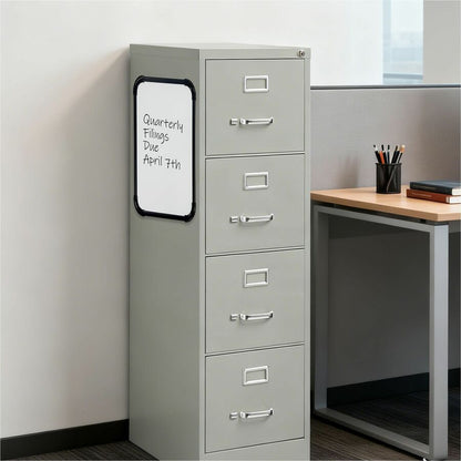 Lorell Magnetic Dry-Erase Board - 11" (0.9 ft) Width x 8.5" (0.7 ft) Height - White Surface - Aluminum Frame - Magnetic 