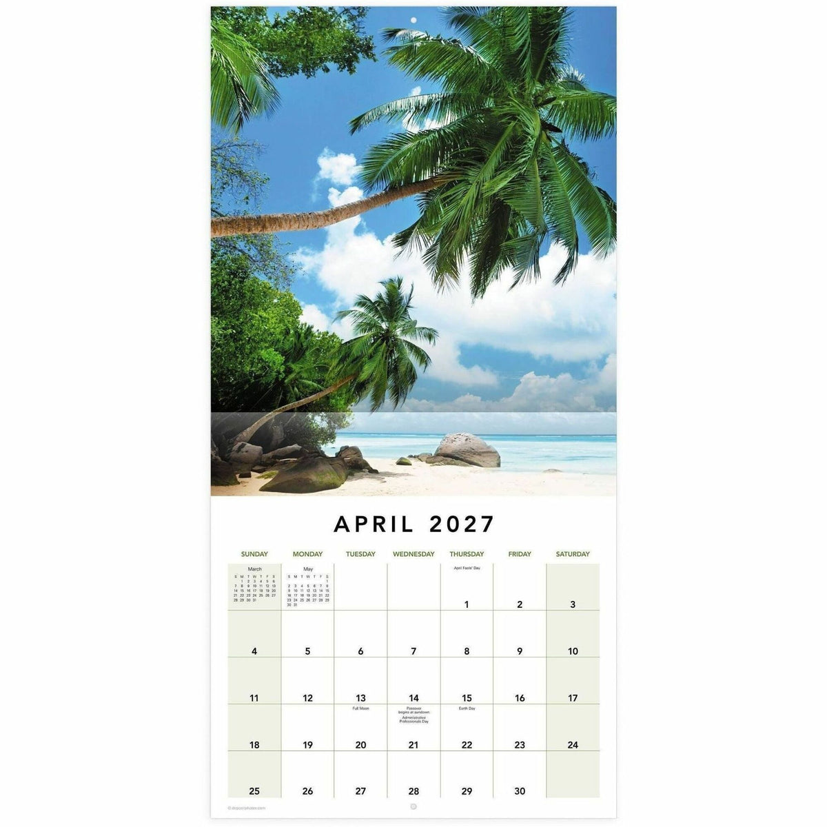 Mead Paradise Monthly Wall Calendar - Monthly - 12 Month - January 2027 to December 2027 - 12" x 12" Sheet Size - 1.37" 