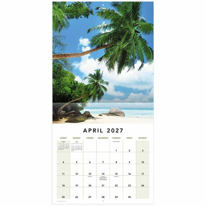 Mead Paradise Monthly Wall Calendar - Monthly - 12 Month - January 2027 to December 2027 - 12" x 12" Sheet Size - 1.37" 