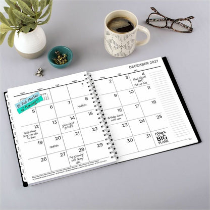 Mead BIG PLANS Weekly/Monthly Planner - Julian Dates - Weekly, Monthly - 15 Month - October 2026 to December 2027 - 7:00