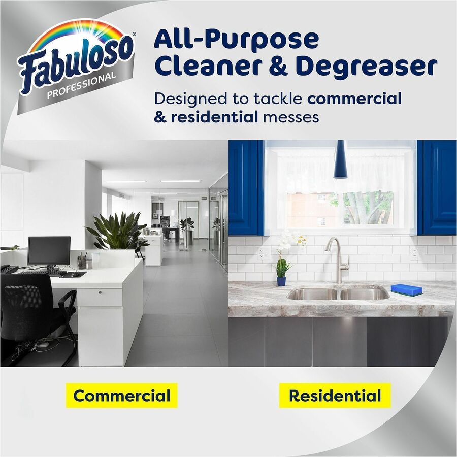 Fabuloso Ocean Multi-use Cleaner - For Multipurpose - Concentrate - Liquid - 125 fl oz (3.9 quart) - Citrus, Fresh, Lave