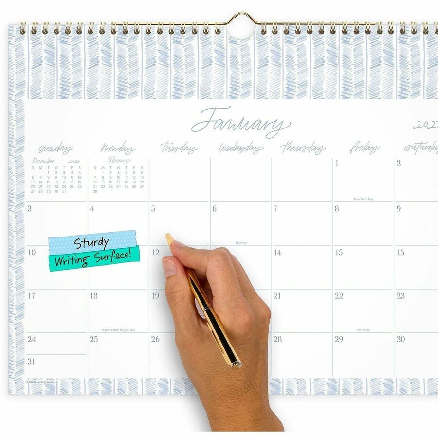 Cambridge Leah Bische Monthly Wall Calendar - Monthly - 12 Month - January 2027 to December 2027 - 15" x 12" Sheet Size 