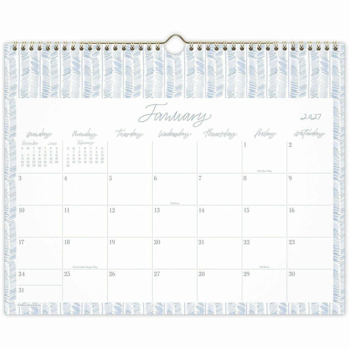 Cambridge Leah Bische Monthly Wall Calendar - Monthly - 12 Month - January 2027 to December 2027 - 15" x 12" Sheet Size 