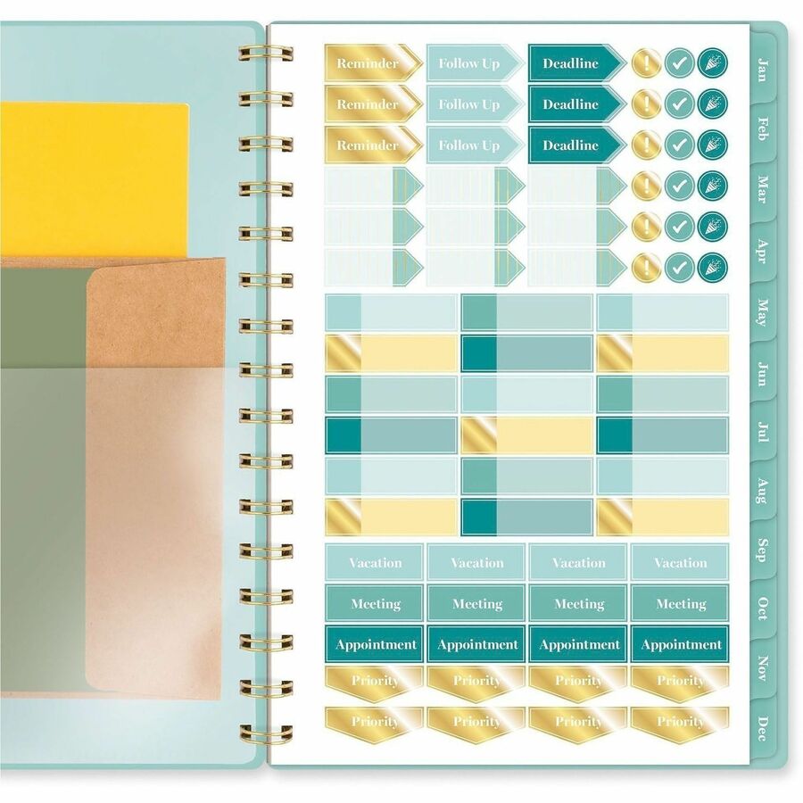 Cambridge Glimmer Weekly/Monthly Planner - Monthly, Weekly - 12 Month - January 2027 to December 2027 - 5 1/2" x 8 1/2" 