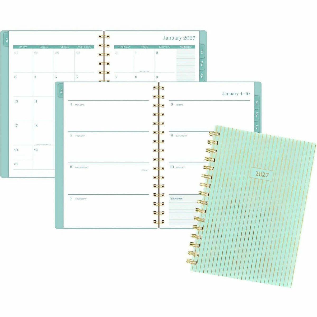 Cambridge Glimmer Weekly/Monthly Planner - Monthly, Weekly - 12 Month - January 2027 to December 2027 - 5 1/2" x 8 1/2" 