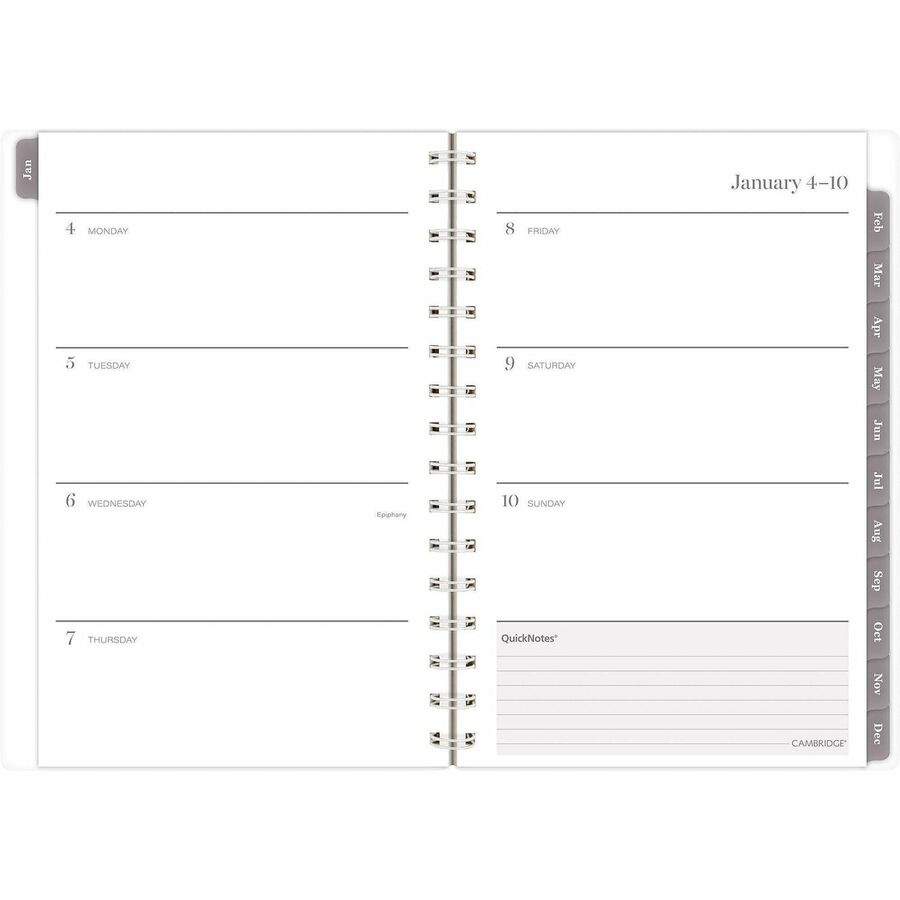 Cambridge Desert Grain Weekly/Monthly Planner - Monthly, Weekly - 12 Month - January 2027 to December 2027 - 5 1/2" x 8 