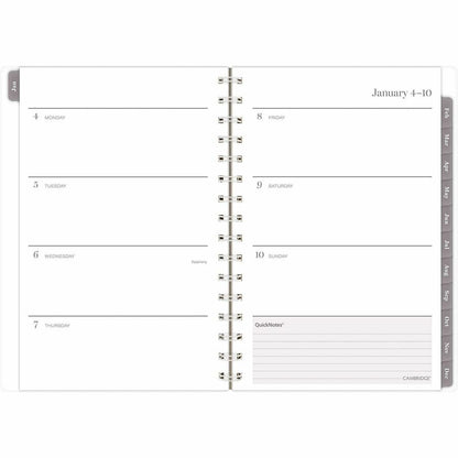 Cambridge Desert Grain Weekly/Monthly Planner - Monthly, Weekly - 12 Month - January 2027 to December 2027 - 5 1/2" x 8 