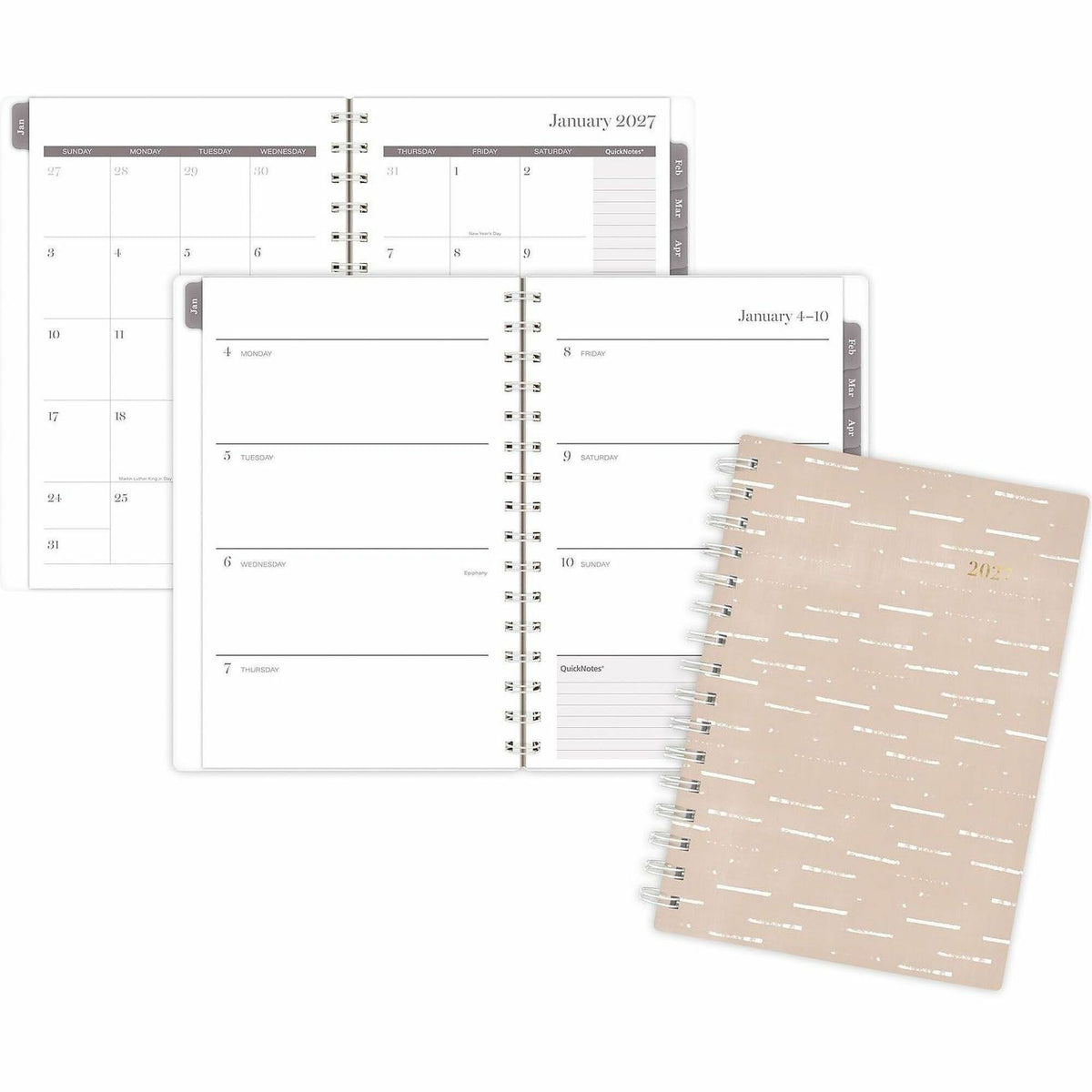 Cambridge Desert Grain Weekly/Monthly Planner - Monthly, Weekly - 12 Month - January 2027 to December 2027 - 5 1/2" x 8 