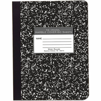 Roaring Spring Wide-ruled Composition Book - 60 Sheets - 120 Pages - Sewn/Tapebound - Both Side Ruling Surface - Wide Ru