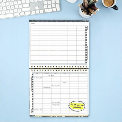 Cambridge Denim Blooms Monthly Planner - Monthly - 12 Month - January 2027 to December 2027 - Letter - 8 1/2" x 11" Shee