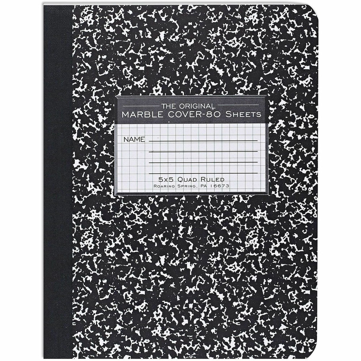 Roaring Spring Quad-Ruled Composition Notebooks - 80 Sheets - 160 Pages - Sewn/Tapebound - Both Side Ruling Surface - Qu