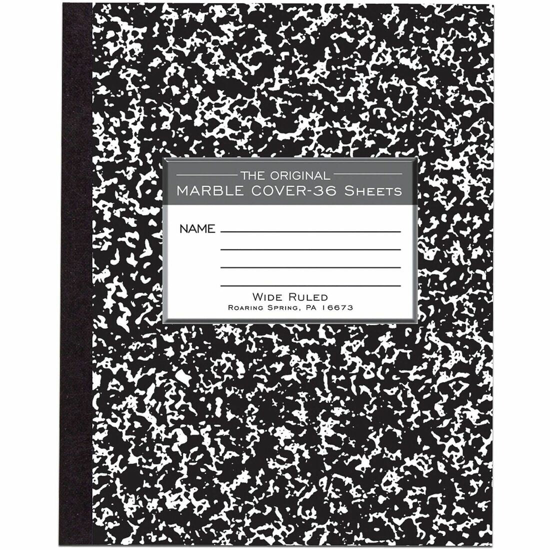 Roaring Spring Tape Bound Composition Notebooks - 36 Sheets - 72 Pages - Sewn/Tapebound - Both Side Ruling Surface - Wid