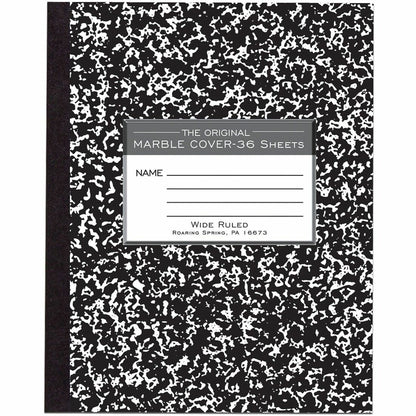 Roaring Spring Tape Bound Composition Notebooks - 36 Sheets - 72 Pages - Sewn/Tapebound - Both Side Ruling Surface - Wid