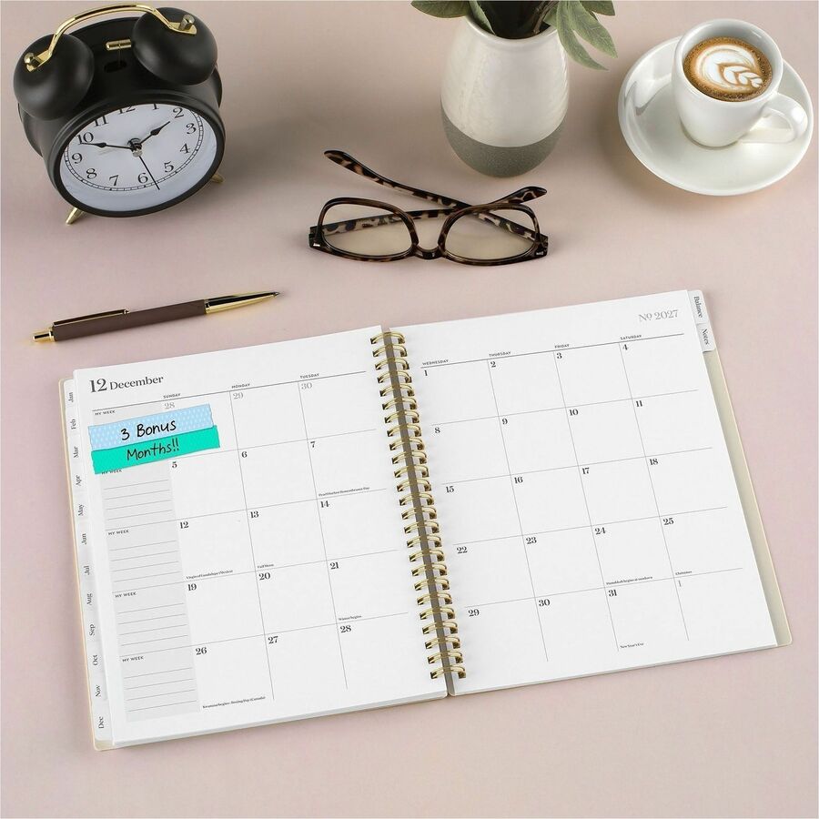 Cambridge WorkStyle Focus Planner - Weekly, Monthly - 12 Month - January 2027 to December 2027 - 7" x 8 3/4" Sheet Size 