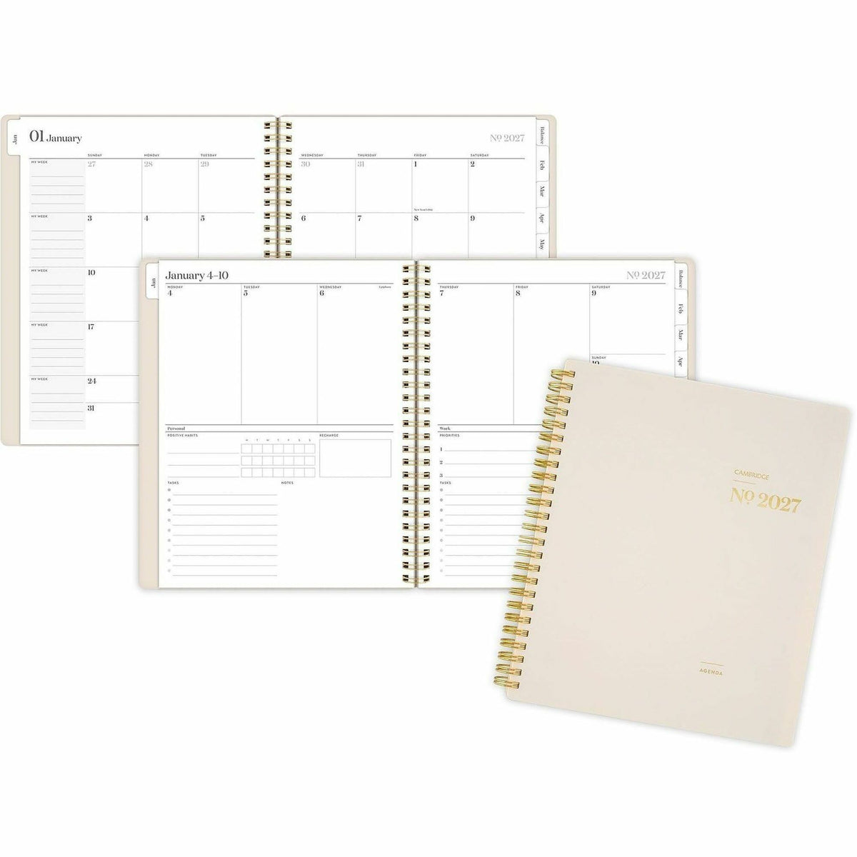 Cambridge WorkStyle Focus Planner - Weekly, Monthly - 12 Month - January 2027 to December 2027 - 7" x 8 3/4" Sheet Size 